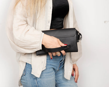 Prestige Leather Wristlet Clutch