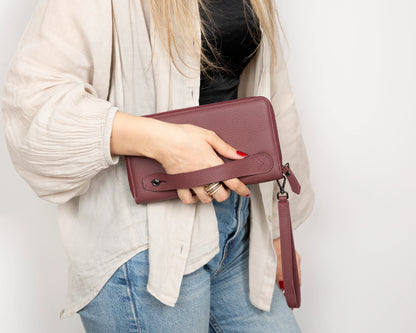 Aristo Leather Phone Wallet with Wrist Strap