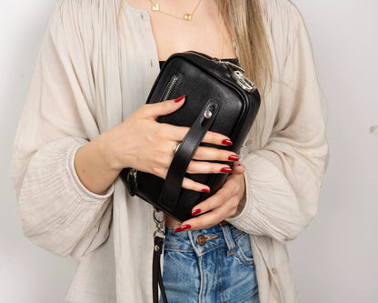 Forge Leather Locking Wristlet Clutch