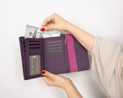 Linea Leather Wallet with 12 Card Slots