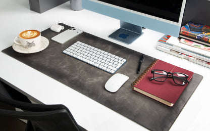 Medium Single-Layer Leather Desk Mat – 80 × 37 cm
