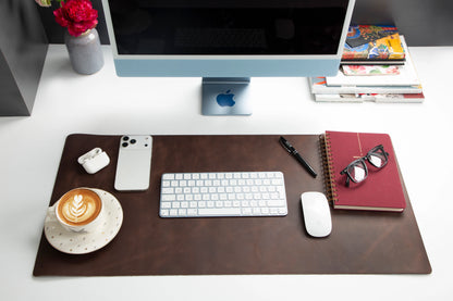 Natural Leather Desk Mat Medium-TN03