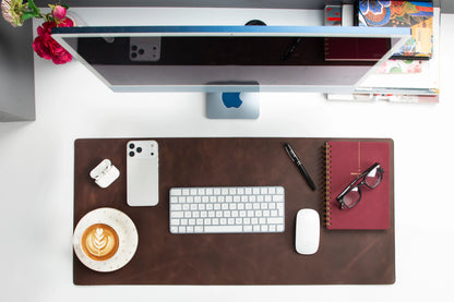 Natural Leather Desk Mat Medium-TN03