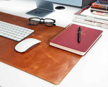 Medium Single-Layer Leather Desk Mat – 80 × 37 cm