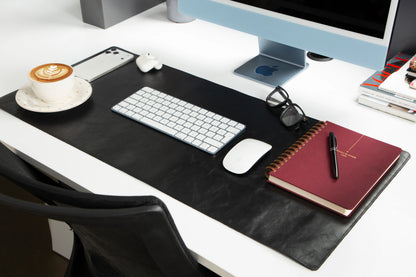 Medium Single-Layer Leather Desk Mat – 80 × 37 cm