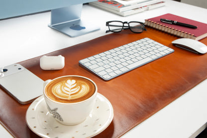 Medium Single-Layer Leather Desk Mat – 80 × 37 cm