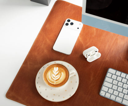 Large Single-Layer Leather Desk Mat – 91 × 48 cm