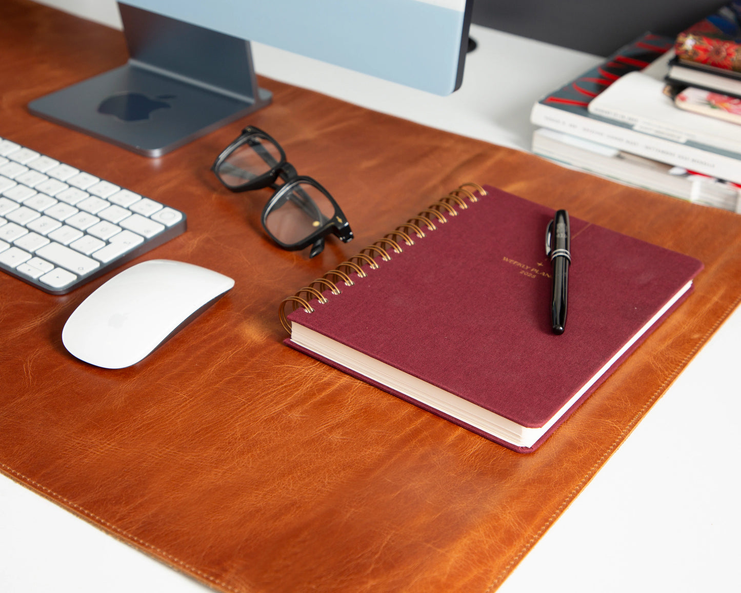 Lined Leather Desk Mat Large Size