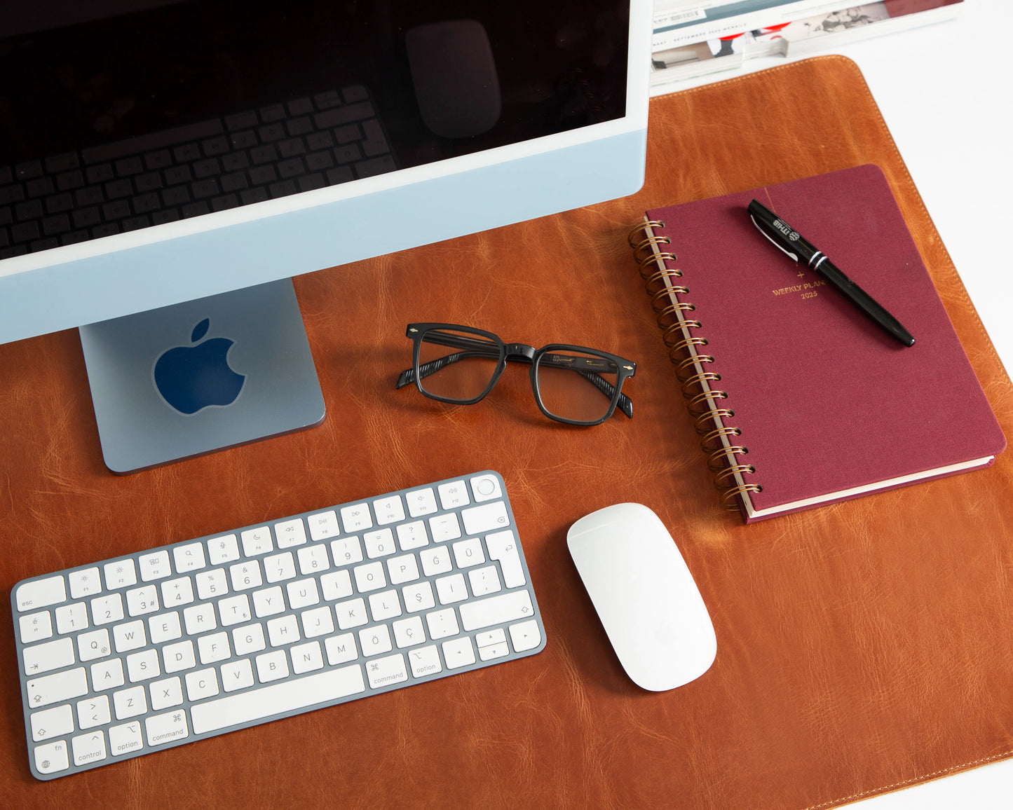 Single Layer Leather Desk Mat Large Size