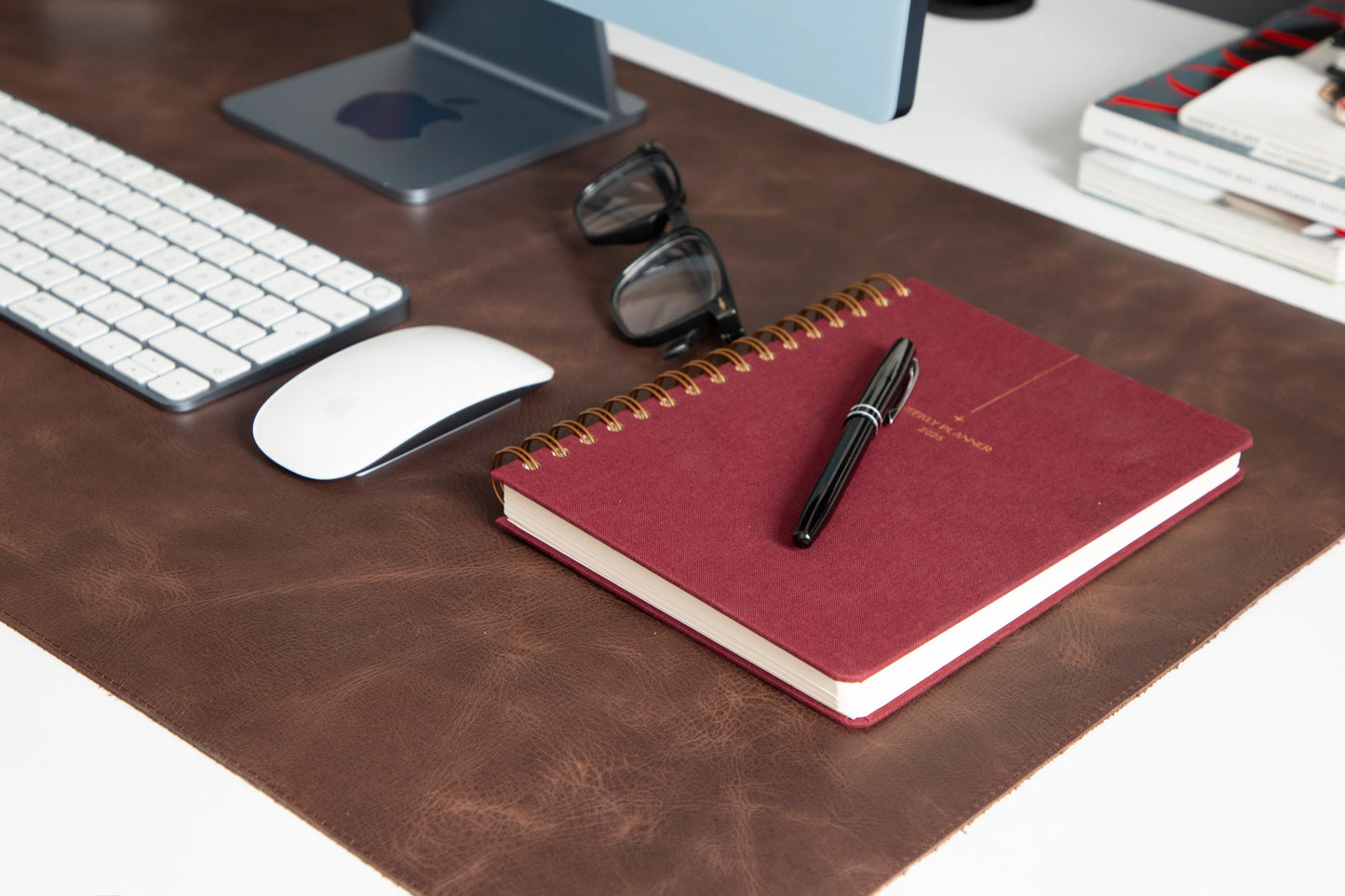 Lined Leather Desk Mat Large Size