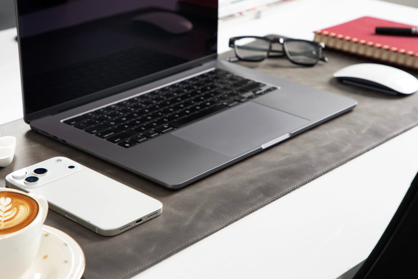 Lined Leather Desk Mat Small Size