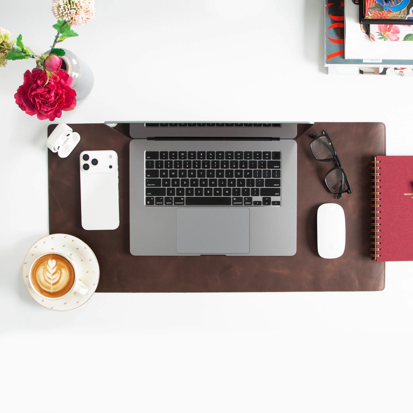 Single Layer Leather Desk Mat Small Size