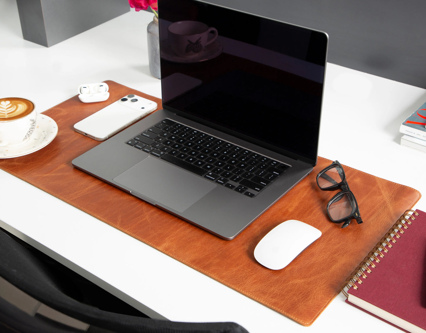 Single Layer Leather Desk Mat Small Size