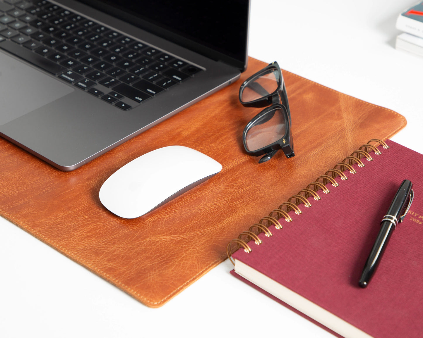 Lined Leather Desk Mat Small Size