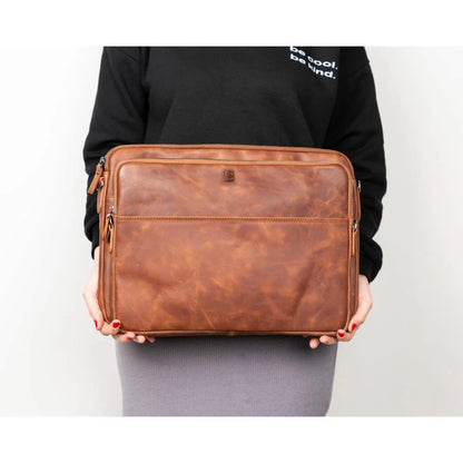 Hamilton Slim Leather Laptop Bag – 14 & 16 Inch