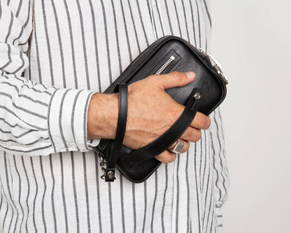 Forge Leather Locking Wristlet Clutch