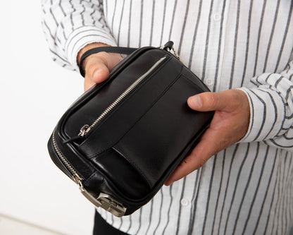 Forge Leather Locking Wristlet Clutch