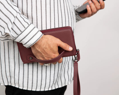 Aristo Leather Phone Wallet with Wrist Strap