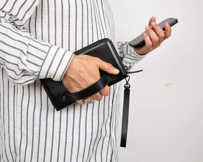 Aristo Leather Phone Wallet with Wrist Strap