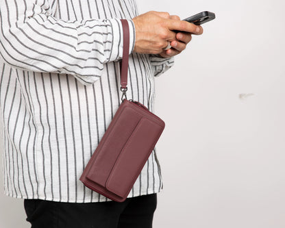 Aristo Leather Phone Wallet with Wrist Strap