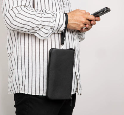 Prestige Leather Wristlet Clutch