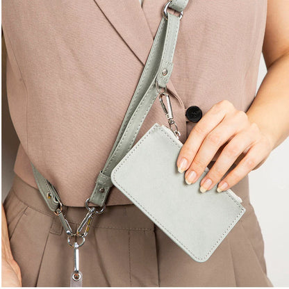 FlexGo PU Phone Strap & Detachable Wallet Set