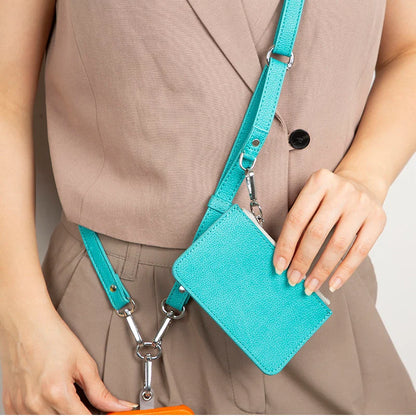 FlexGo PU Phone Strap & Detachable Wallet Set
