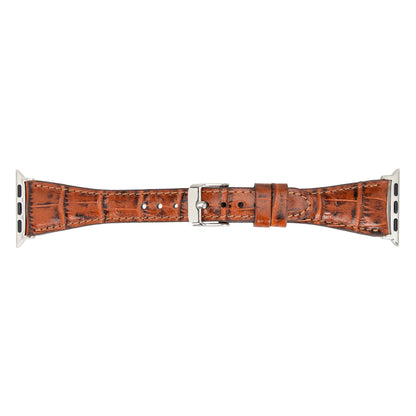 Leather Apple Watch Bands - Clasic Slim Style BRN7