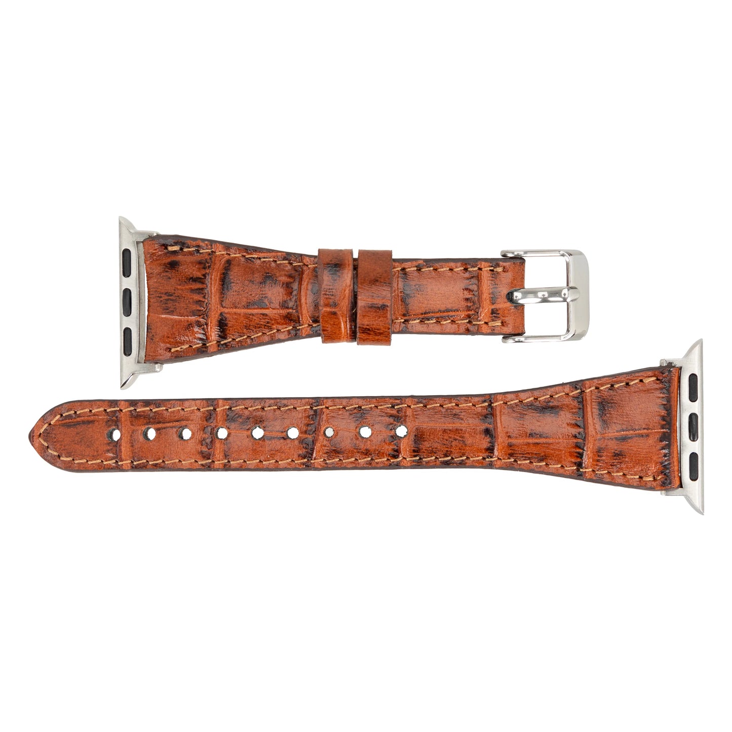 Leather Apple Watch Bands - Clasic Slim Style BRN7