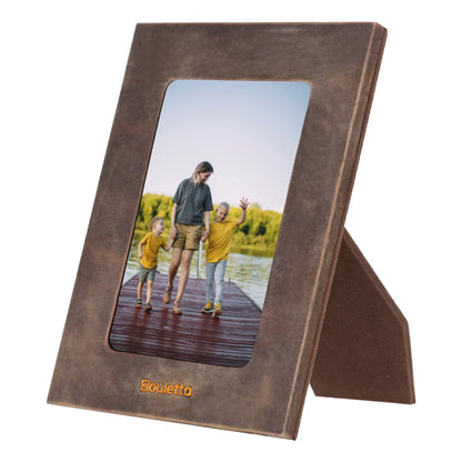 Glowix Leather Photo Frame – 15 × 10 cm Photo Area