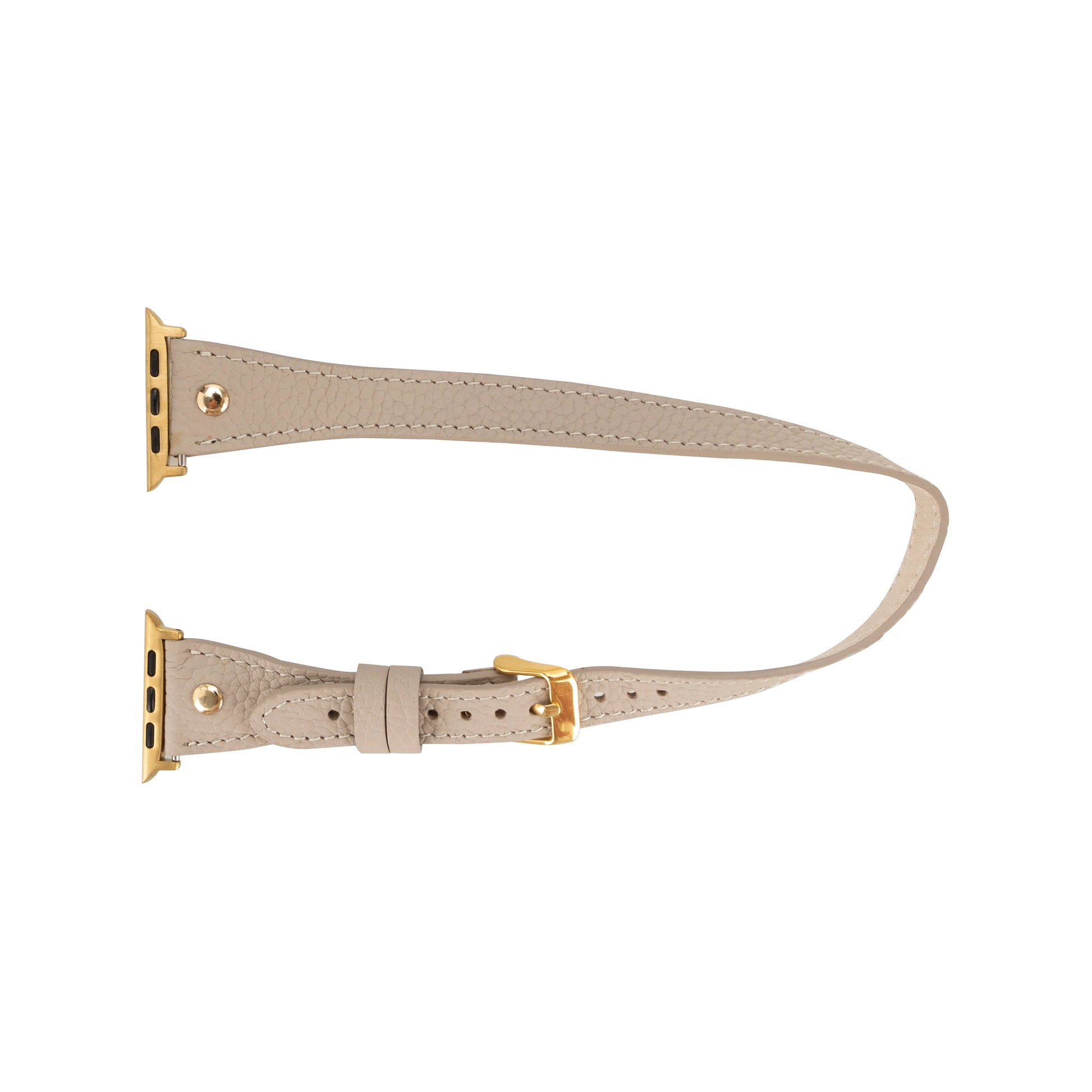 Leather Apple Watch Bands - DTS Double Tour Slim Hector Gold Trok Style F3