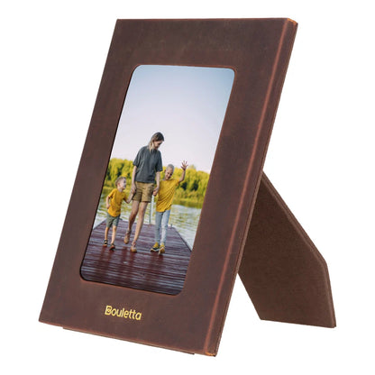 Glowix Leather Photo Frame – 15 × 10 cm Photo Area