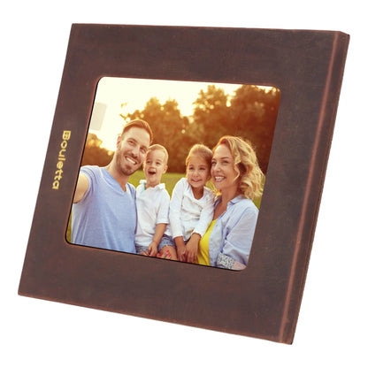 Glowix Leather Photo Frame – 15 × 10 cm Photo Area