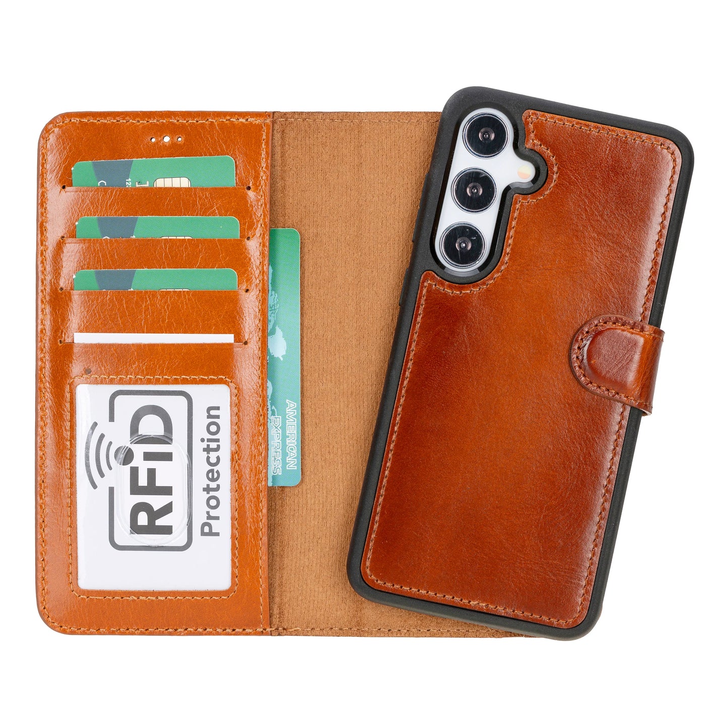 Magic Samsung Galaxy S24 Plus Leather Detachable Wallet Case