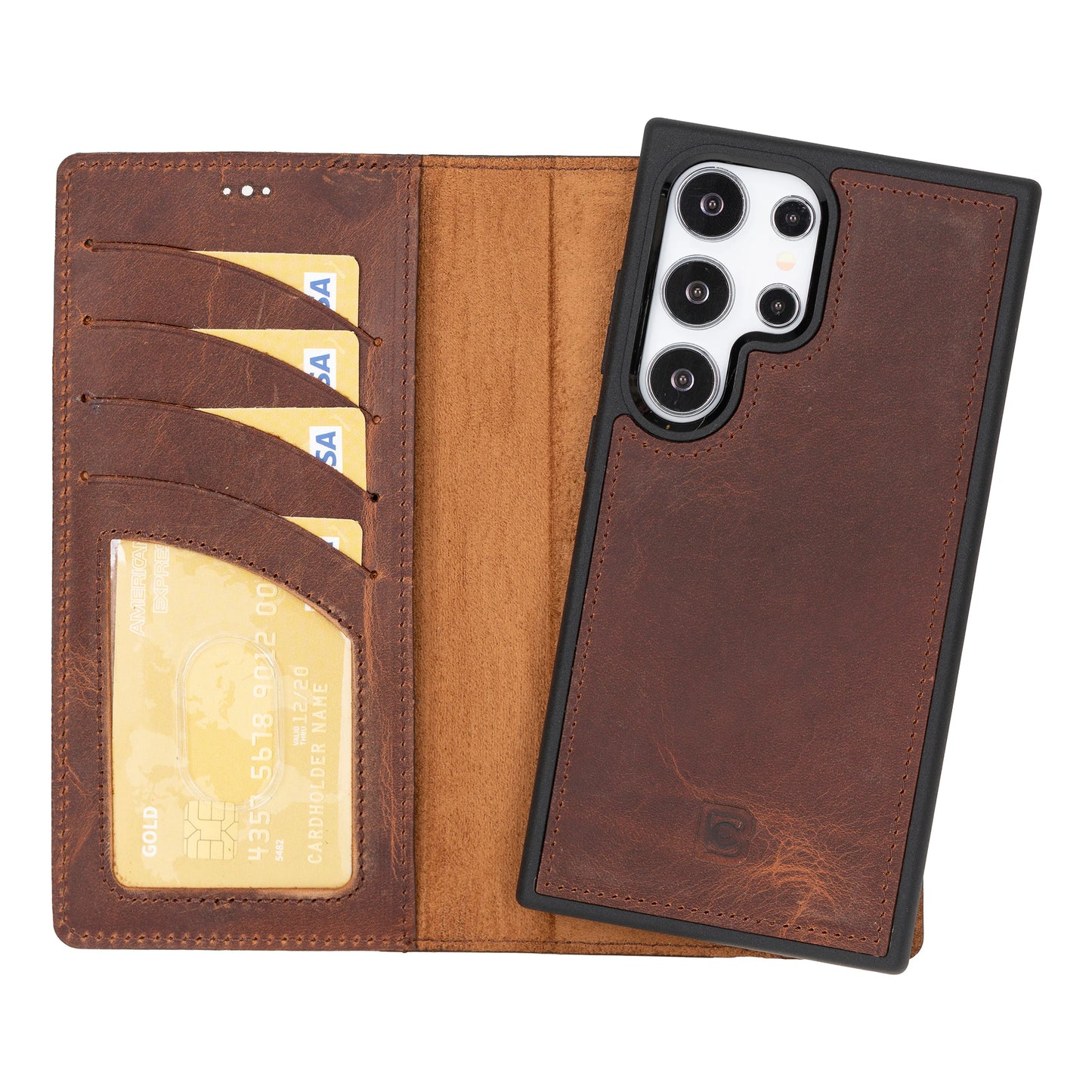 Magic Samsung Galaxy S24 Ultra Detachable Leather Wallet Case