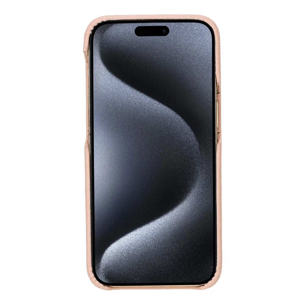 Bouletta Apple iPhone 15 Series Full Leather Coating Back Cover