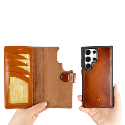 Magic Samsung Galaxy S24 Ultra Detachable Leather Wallet Case – Expanded Palette