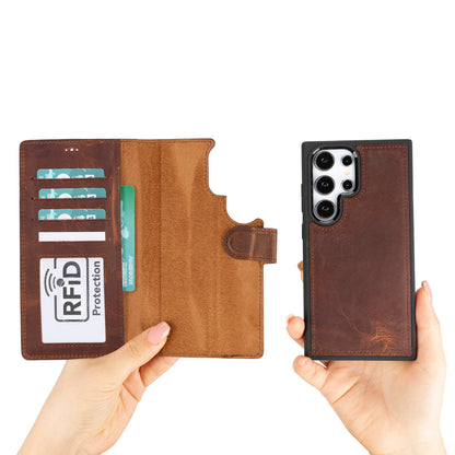 Magic Samsung Galaxy S24 Ultra Detachable Leather Wallet Case – Core Palette
