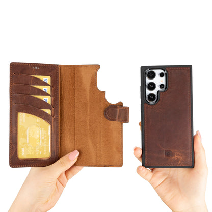 Magic Samsung Galaxy S24 Ultra Detachable Leather Wallet Case – Expanded Palette