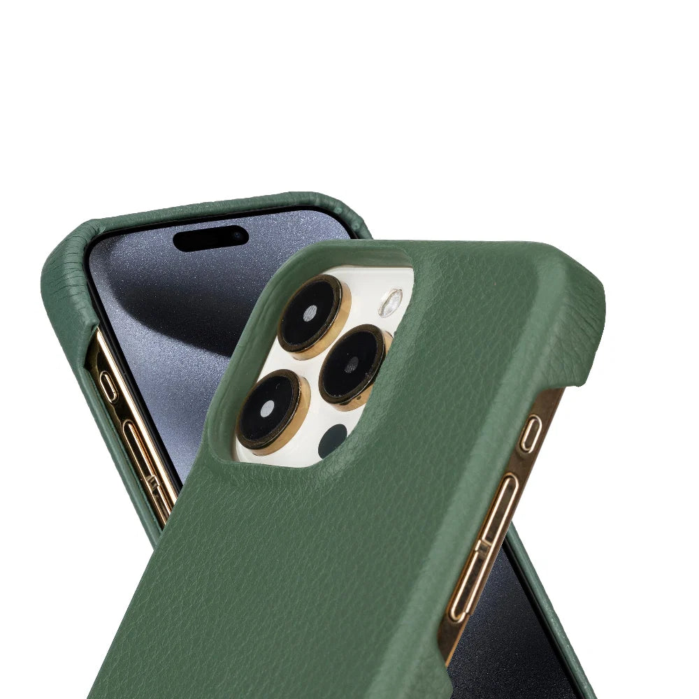 Bouletta Apple iPhone 15 Series Full Leather Coating Back Cover