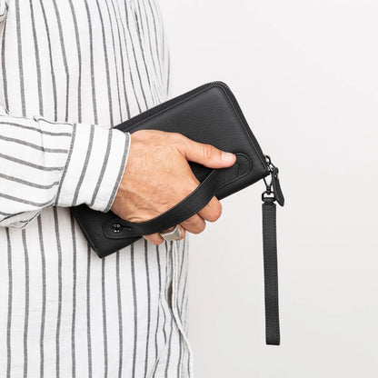 Aristo Leather Phone Wallet with Wrist Strap