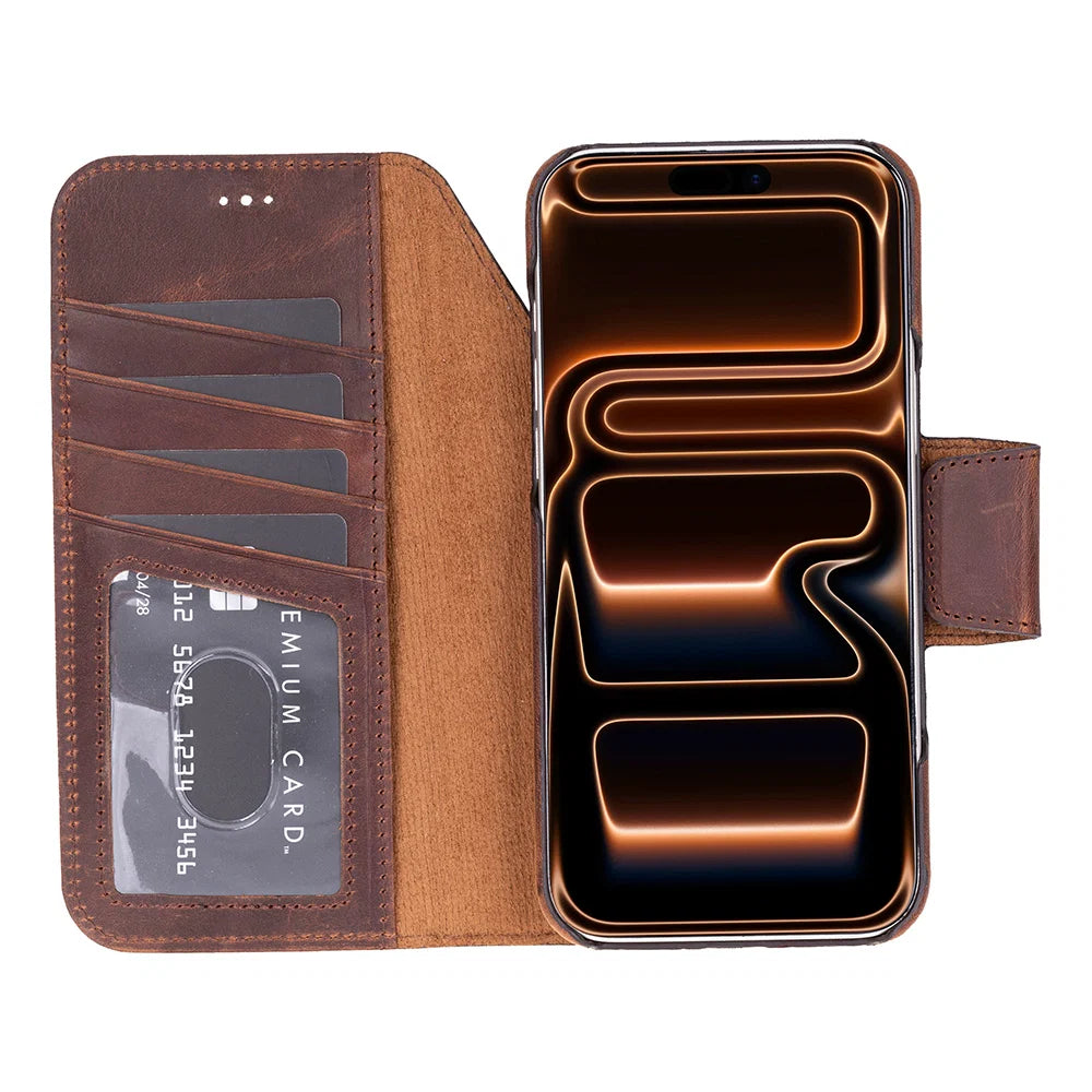 Elite Magic iPhone 17 Pro Max Leather Detachable Wallet Case