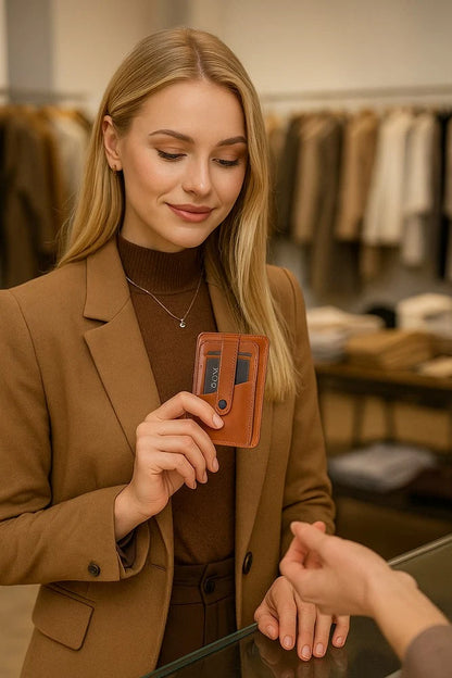 BLWL20 Snap Leather Card Holder