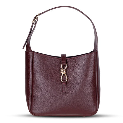 Azura Structured Leather Shoulder Bag