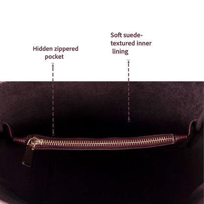 Azura Structured Leather Shoulder Bag