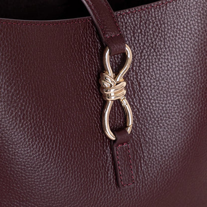 Azura Structured Leather Shoulder Bag