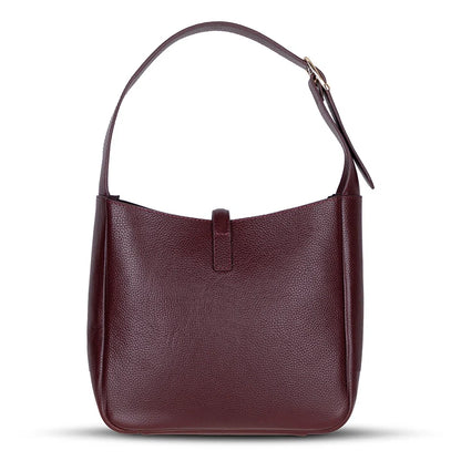 Azura Structured Leather Shoulder Bag