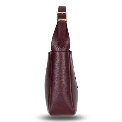 Azura Structured Leather Shoulder Bag