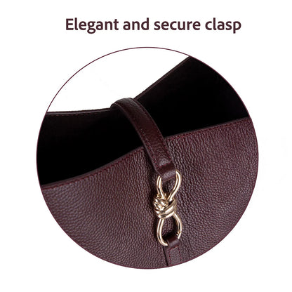 Azura Structured Leather Shoulder Bag