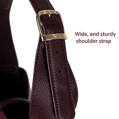 Azura Structured Leather Shoulder Bag